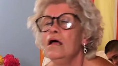 Smoking hot granny loves to get her lover to cum on her face
