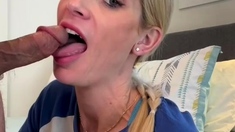 Beautiful blonde amateur anal fucked POV